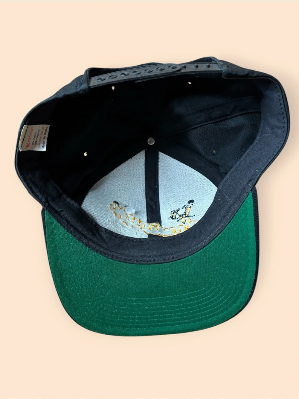 Vintage 1990s Pittsburgh Penguins Mario Lemieux SnapBack Hat NHL Vtg 90s